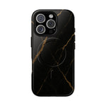 Black & Gold Marble iPhone Case with MagSafe - Shamo's