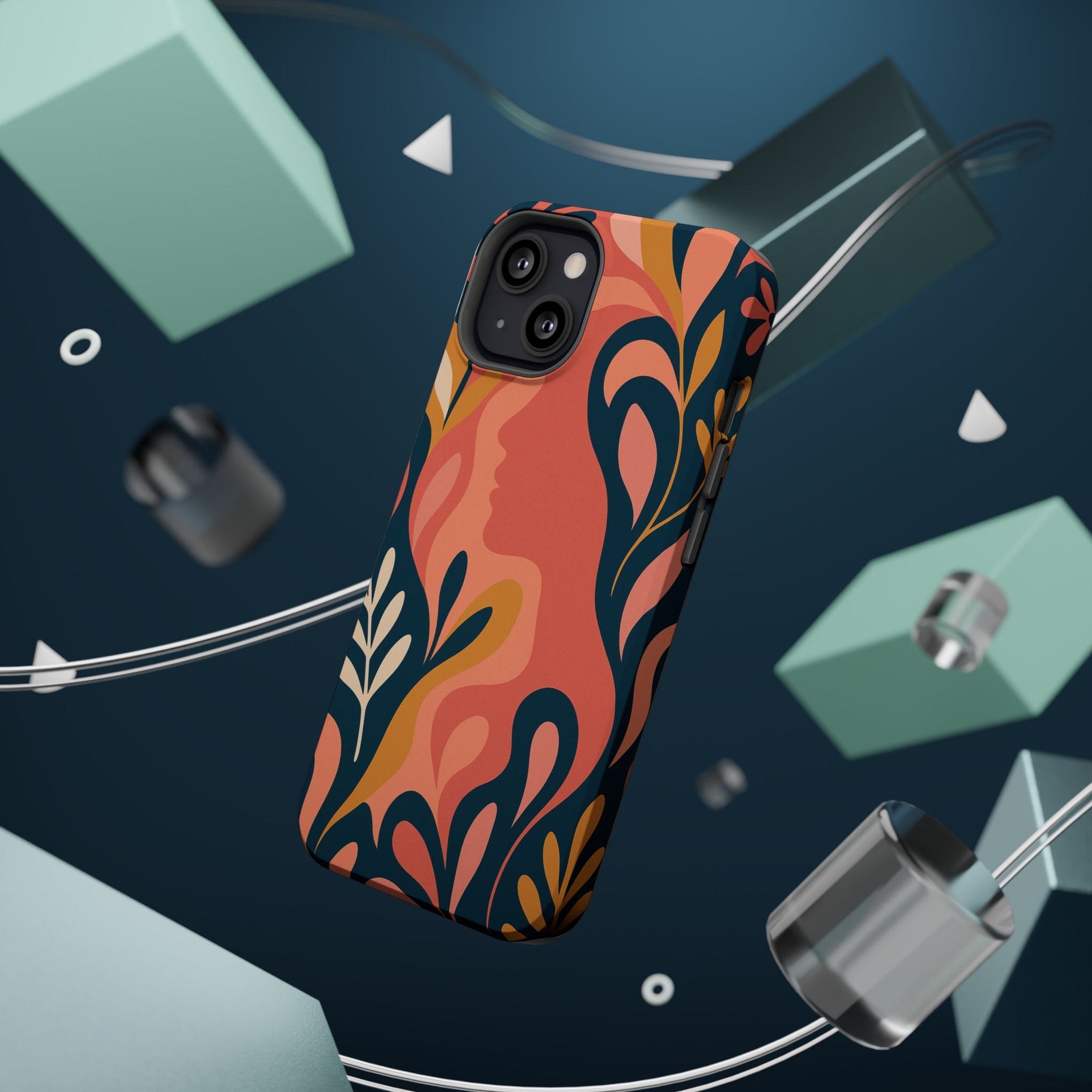 Floral Feminine Abstract MagSafe Impact-Resistant iPhone Case  Shamo's