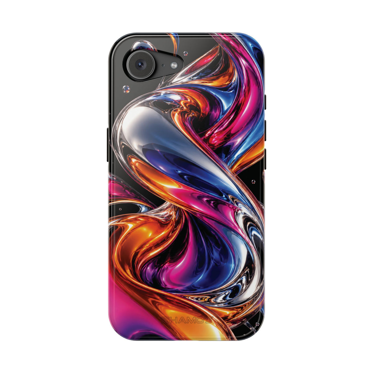 Liquid Aurora MagSafe Phone Case – Colorful Chrome-Effect Swirls | Glossy
