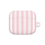 Pink Striped AirPod Case — Pastel Candy Stripe Protective Cover
