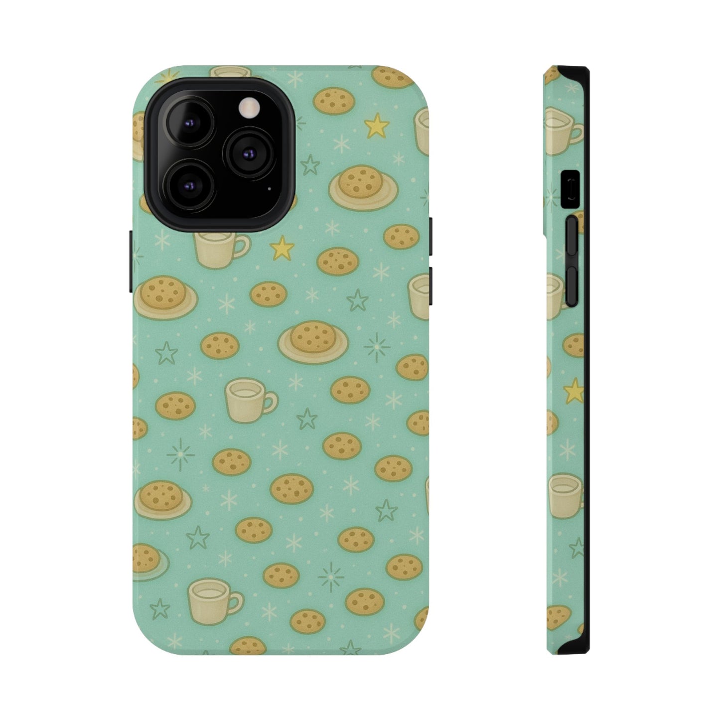 Cookie & Coffee Pattern Tough iPhone Case — Impact-Resistant