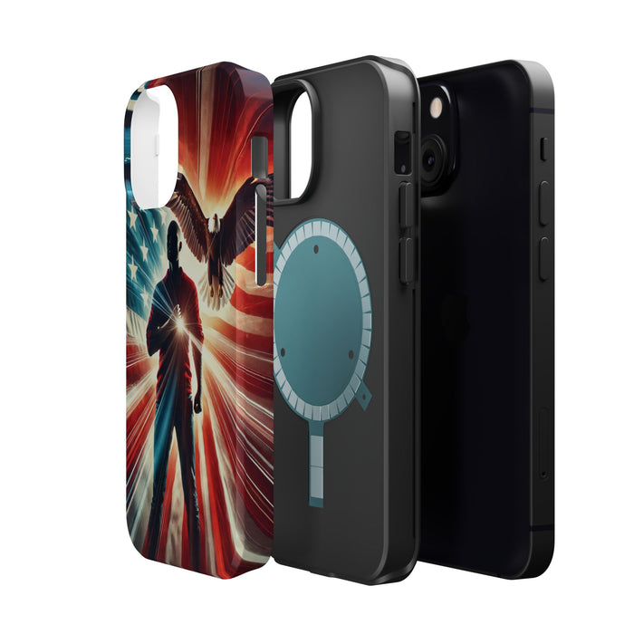 Magnetic Tough Phone Case with MagSafe Compatibility - Proud American Design Edition