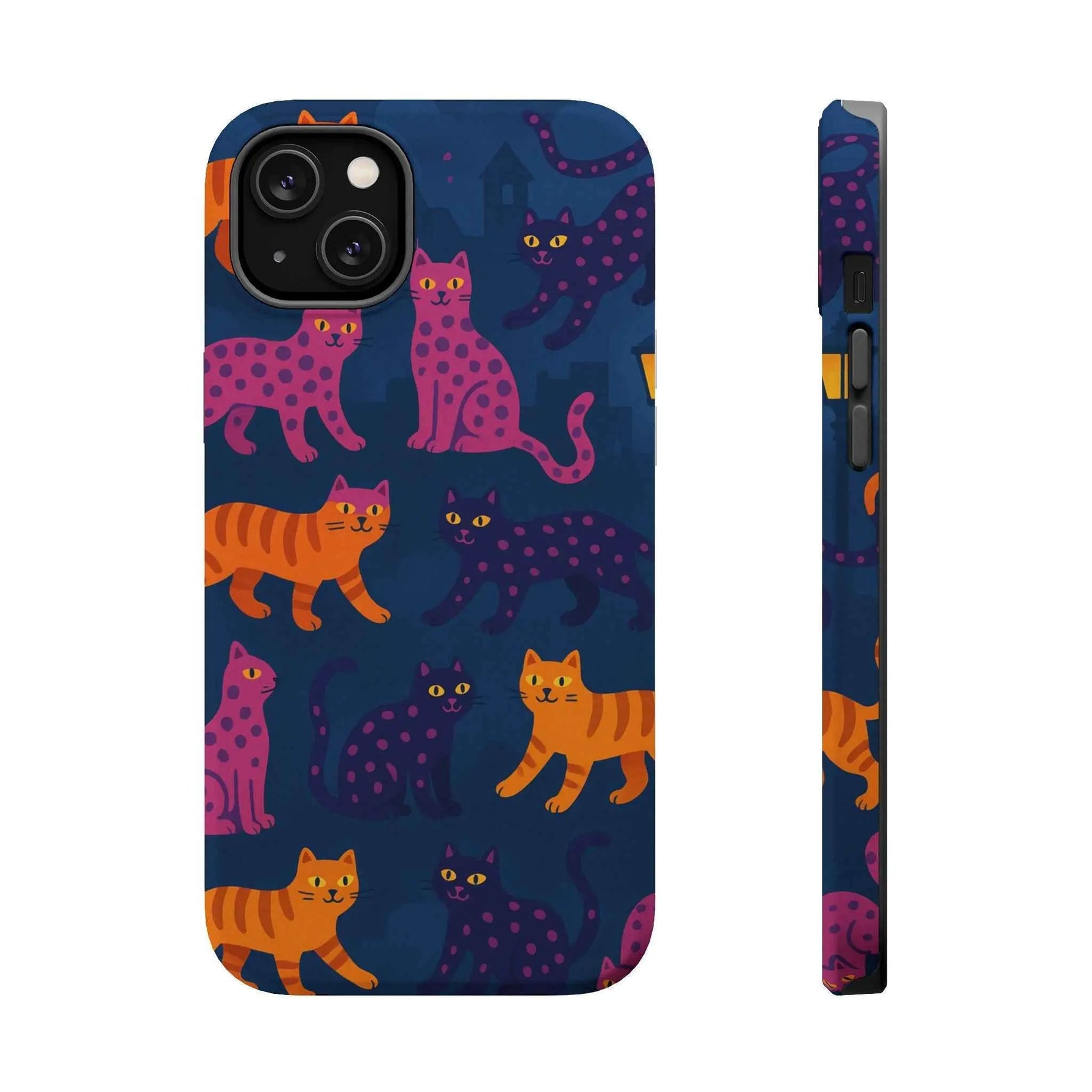 Colorful Cat Phone Case - MagSafe Impact-Resistant