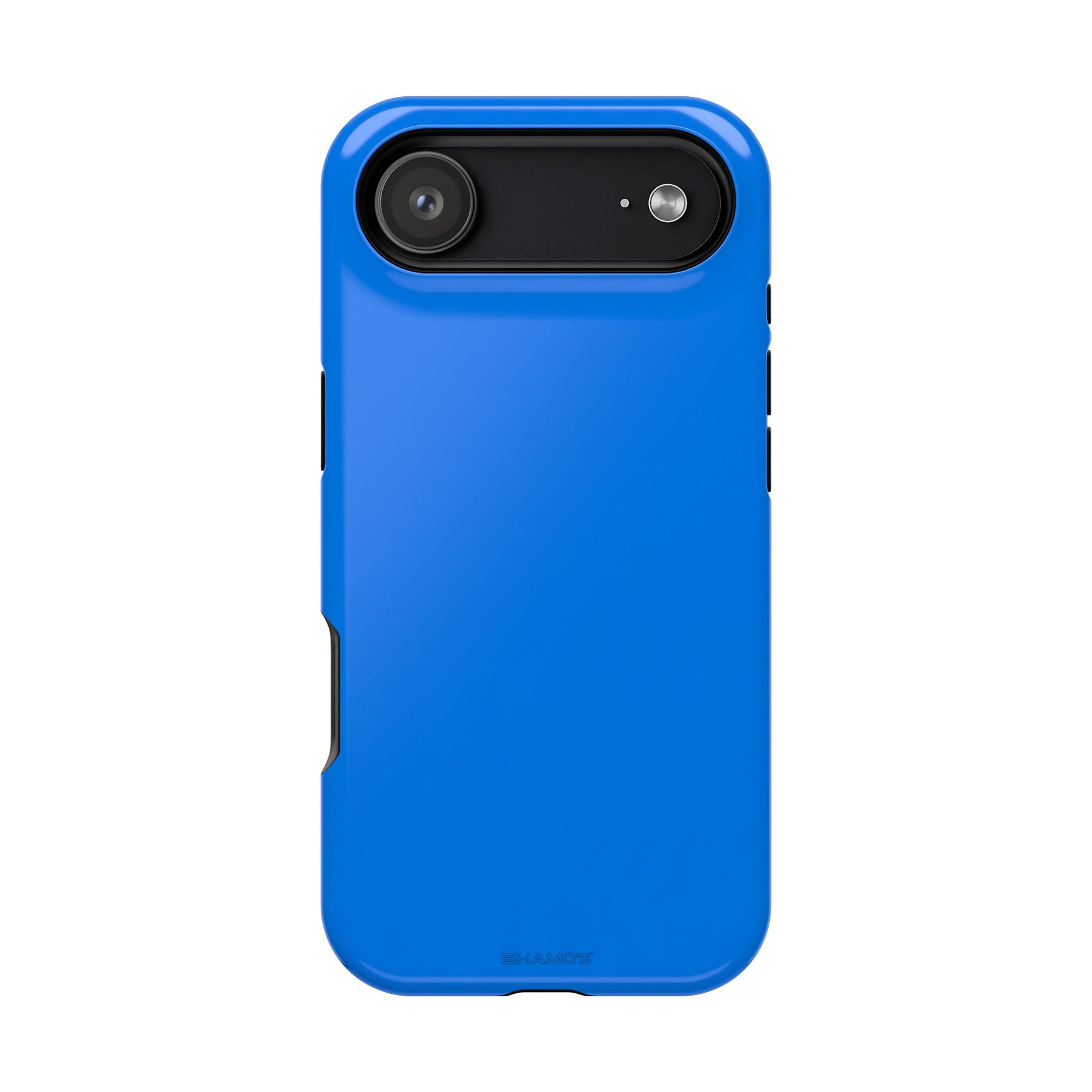 Cobalt Pop Blue Solid Color Impact-Resistant iPhone Case | Slim Shockproof MagSafe-Compatible