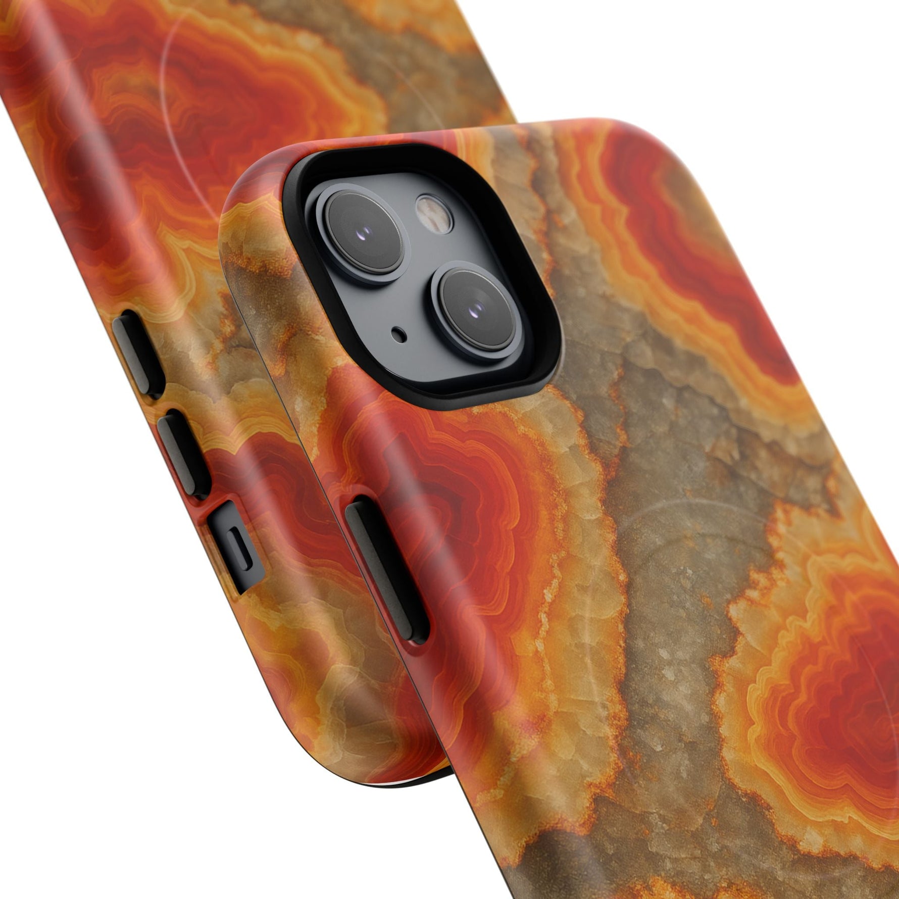 Agate Glow Marble iPhone Case Orange Geode Stone Design with MagSafe  Shamo's
