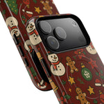 Snowman & Gingerbread Tough iPhone Case (MagSafe compatible)  Shamo's