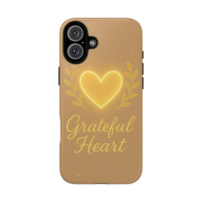 Grateful Heart iPhone Case — Warm Neon Heart