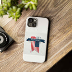 Slim Phone Cases with 4th of July writing for iPhone 17 and more