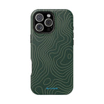 Topographic Green Magnetic Impact-Resistant iPhone Case | MagSafe compatible  Shamo's iPhone 16 Pro Max / Matte
