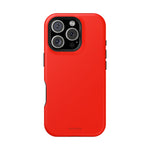 Electric Red Solid Color MagSafe Compatible Impact-Resistant iPhone Case | Slim Protective Cover