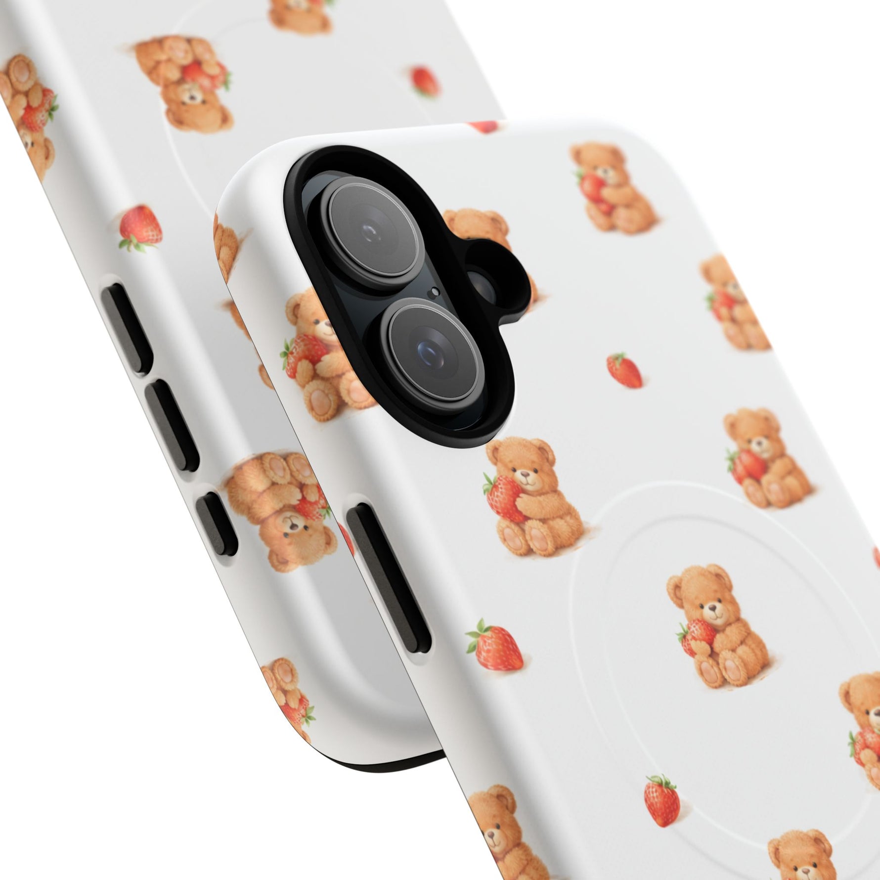 Strawberry Teddy iPhone Case with MagSafe