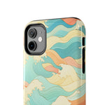Ocean Wave Tough Phone Case — Pastel Retro Surf Pattern  Shamo's