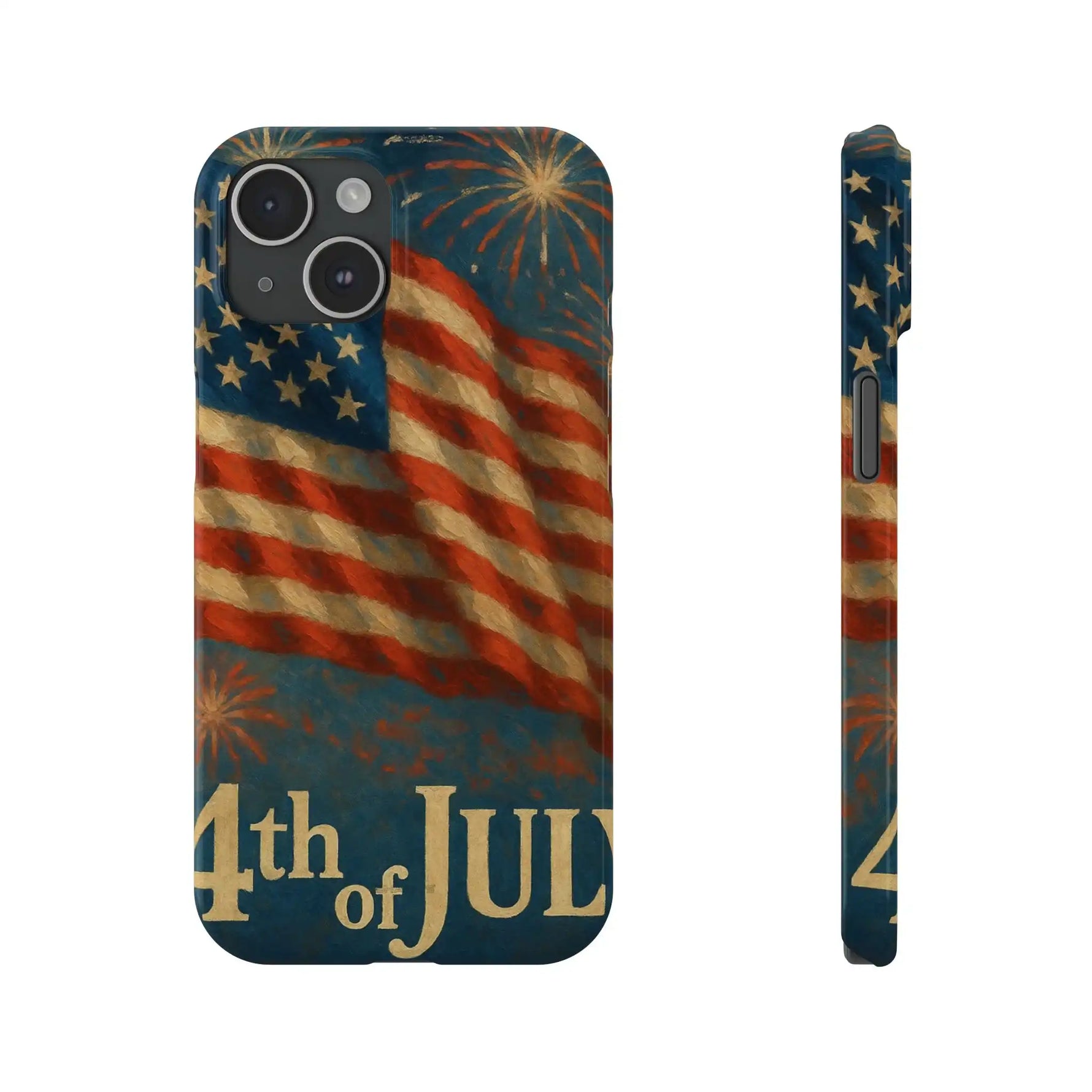 Fundas delgadas para teléfono con la inscripción 4 de julio para iPhone 17 y más