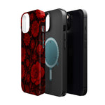 Melted Lava Dark Red Floral iPhone Case — MagSafe Compatible  Shamo's
