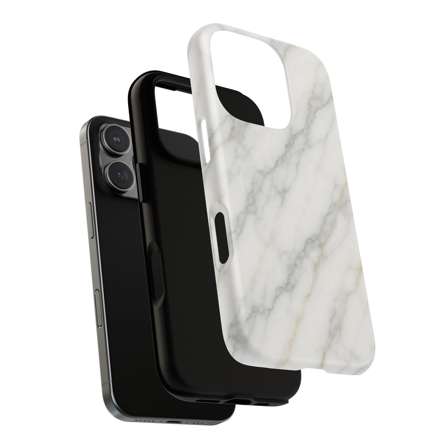 Classic White Marble iPhone Case with MagSafe