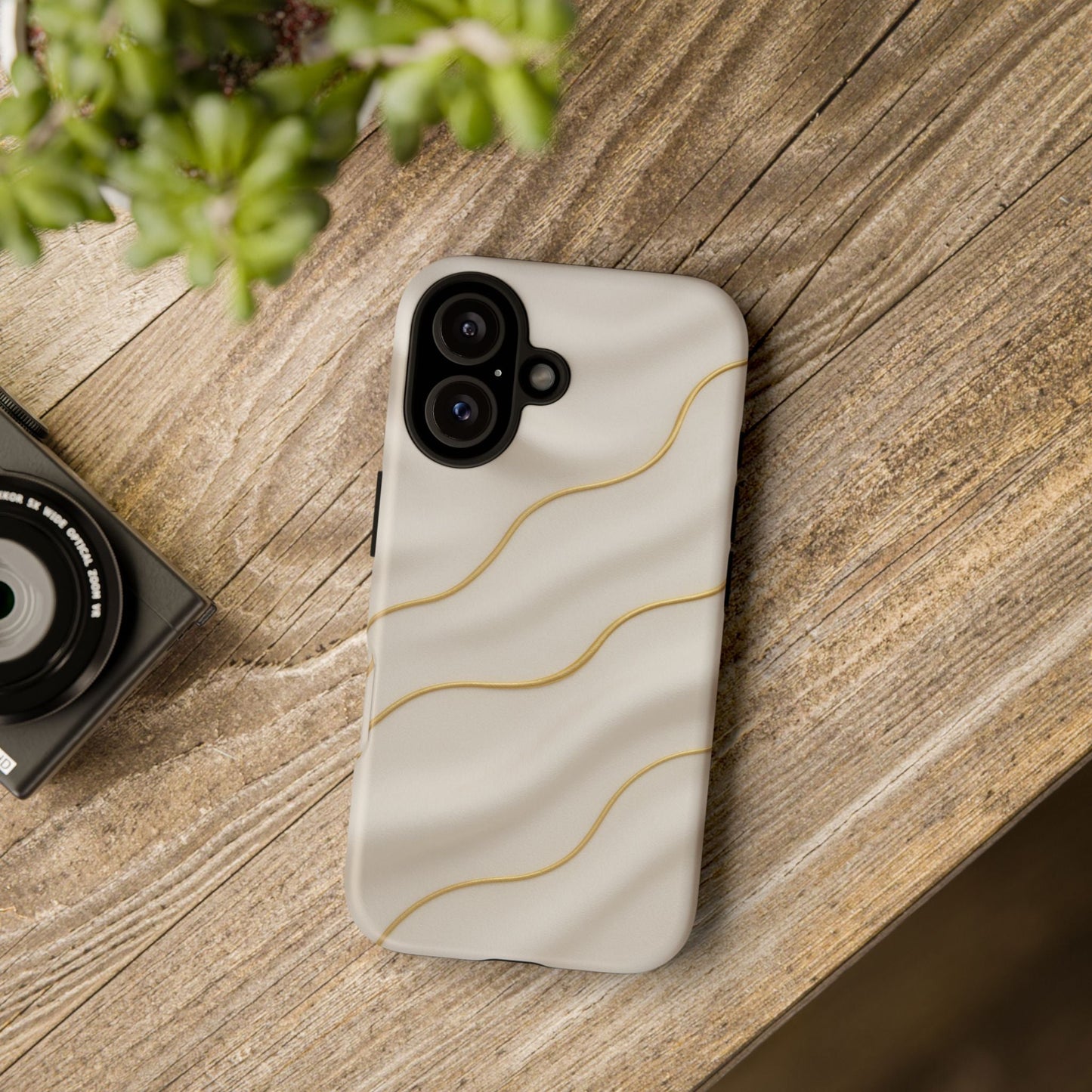 Elegant Gold Wave Tough iPhone Case