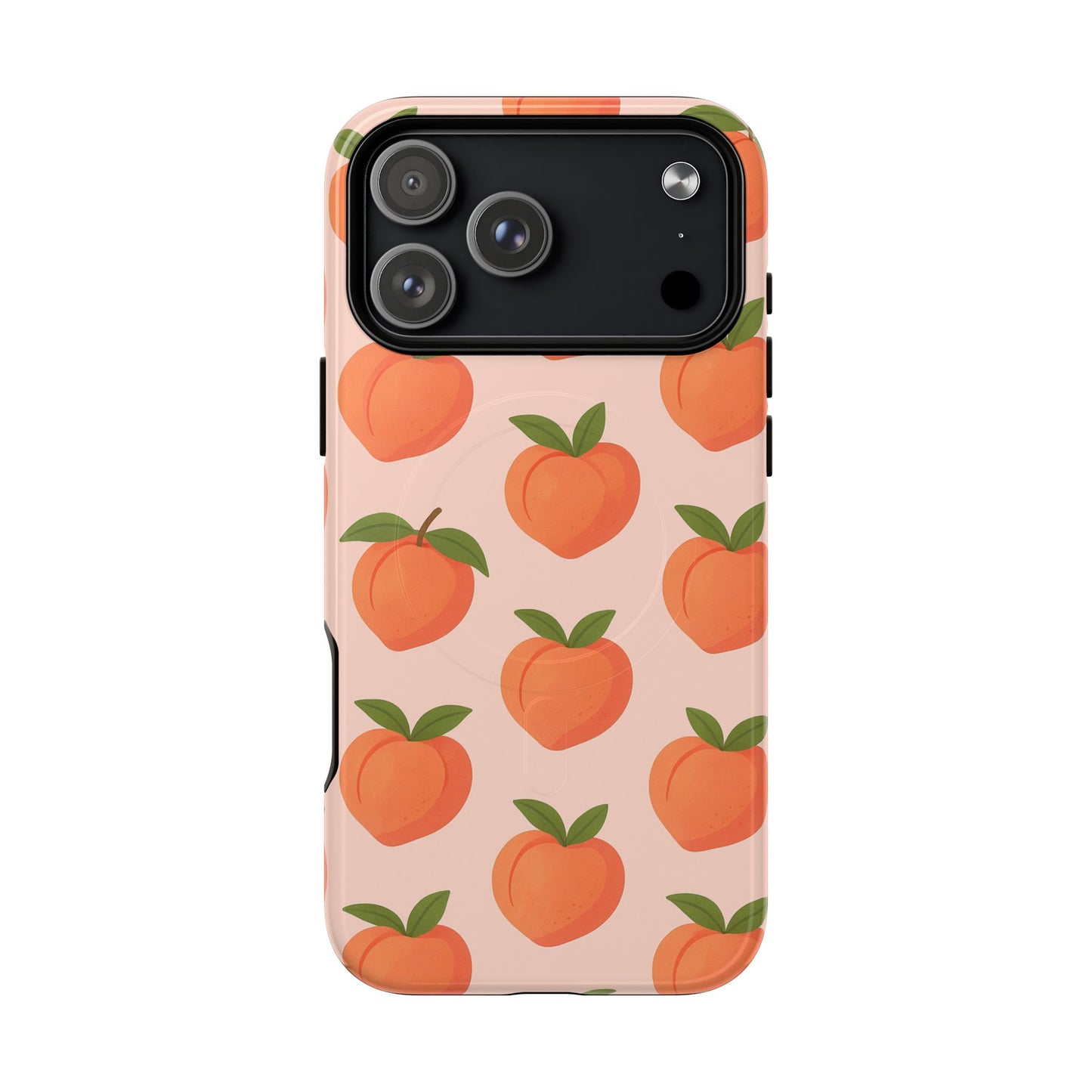 Peach Pattern Fruit Case for iPhone | MagSafe Compatible