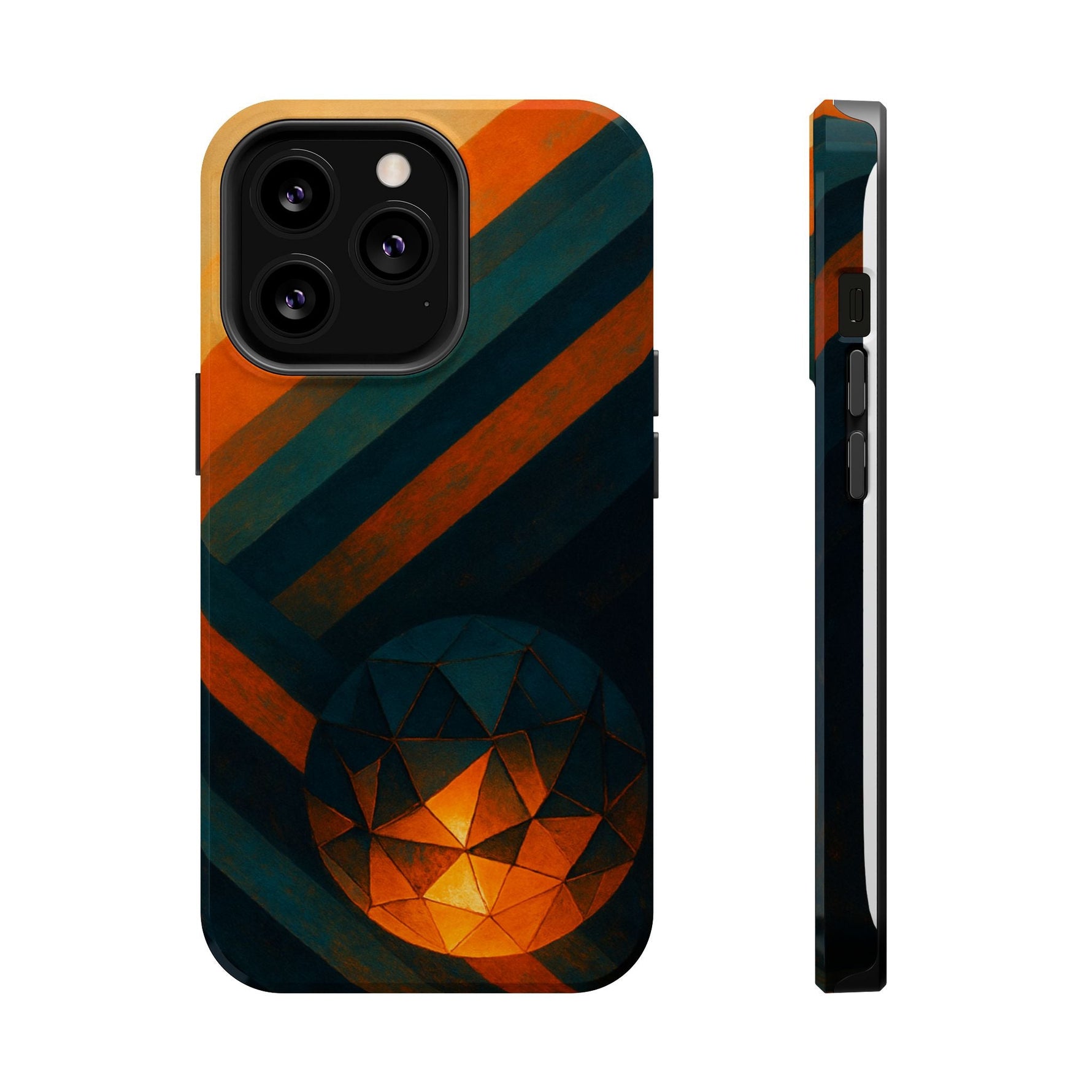 “Geometry of Becoming” Abstract iPhone MagSafe Case — Magnetic Impact-Resistant  Shamo's iPhone 13 Pro / Glossy