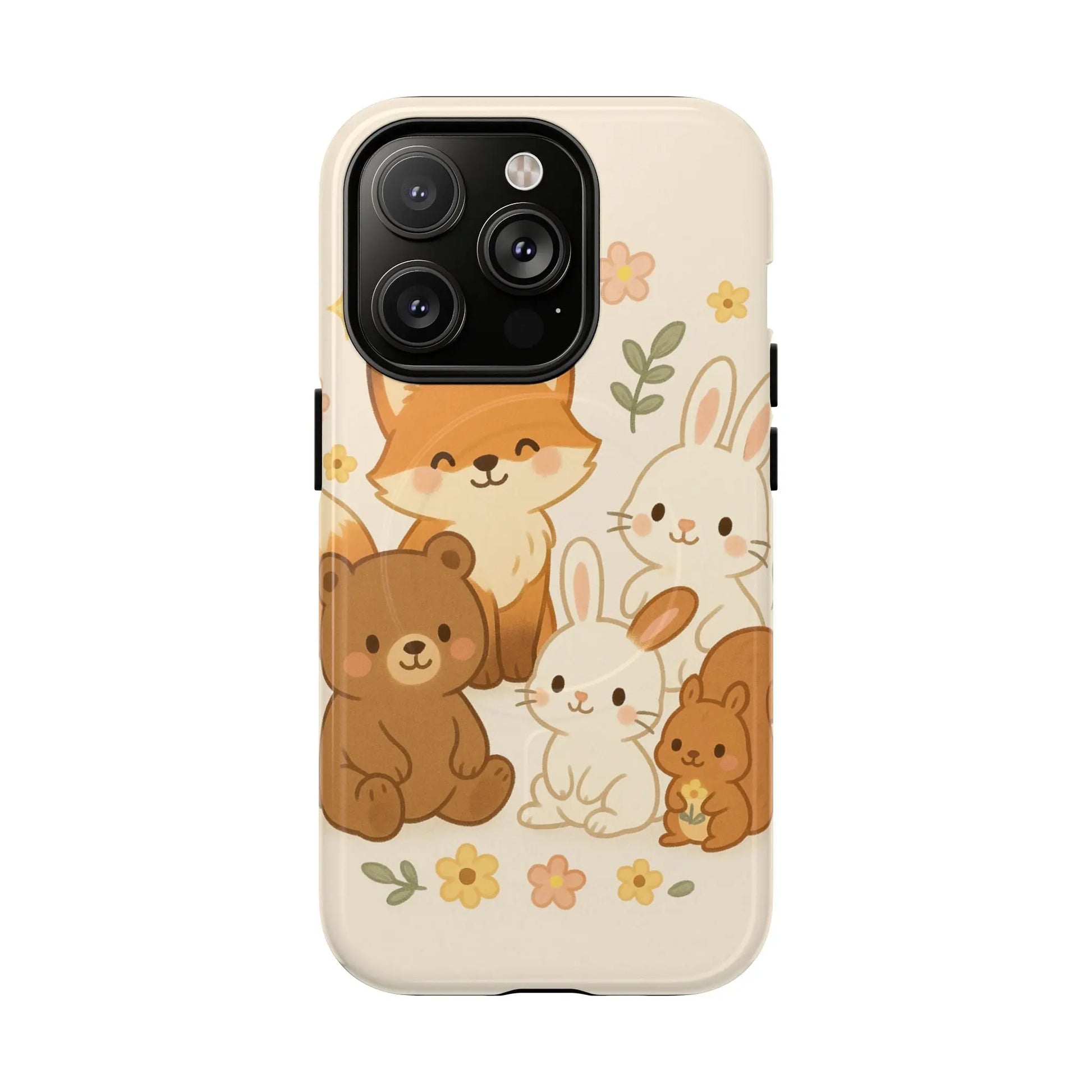 Forest Friends iPhone Case — Fox, Bear & Bunny Design. with MagSafe - Shamo's