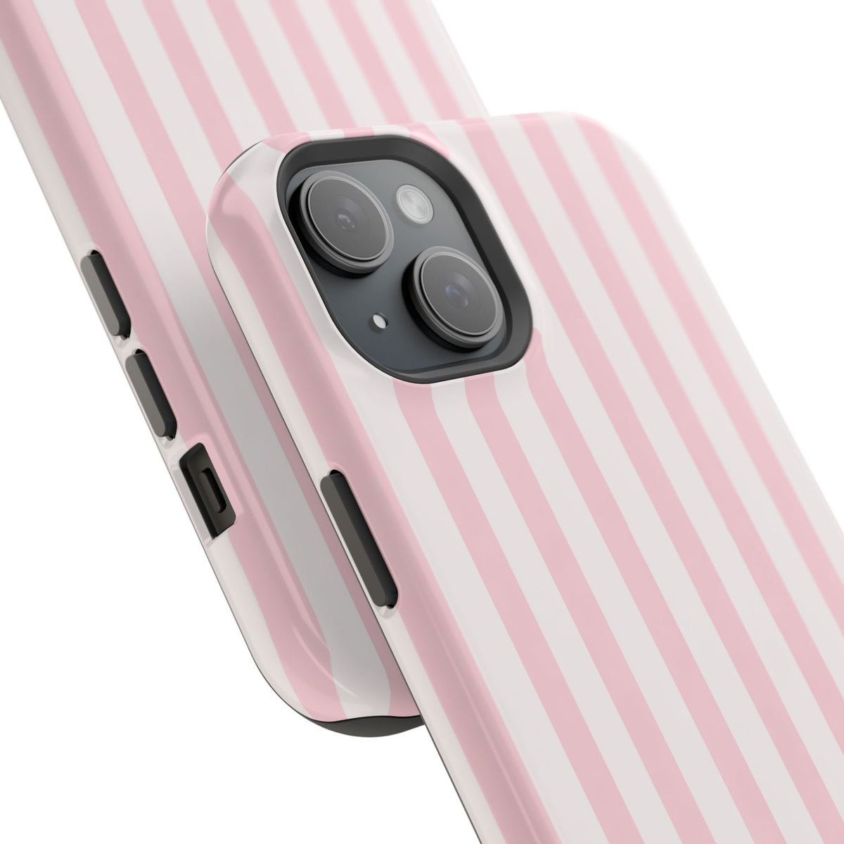 Stoßfeste Handyhülle mit pinkfarbenen Streifen | MagSafe