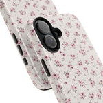 Rosebud Floral Tough iPhone Case — Pink Vintage Flower Protective Cover - iPhone 17 - Shamo's