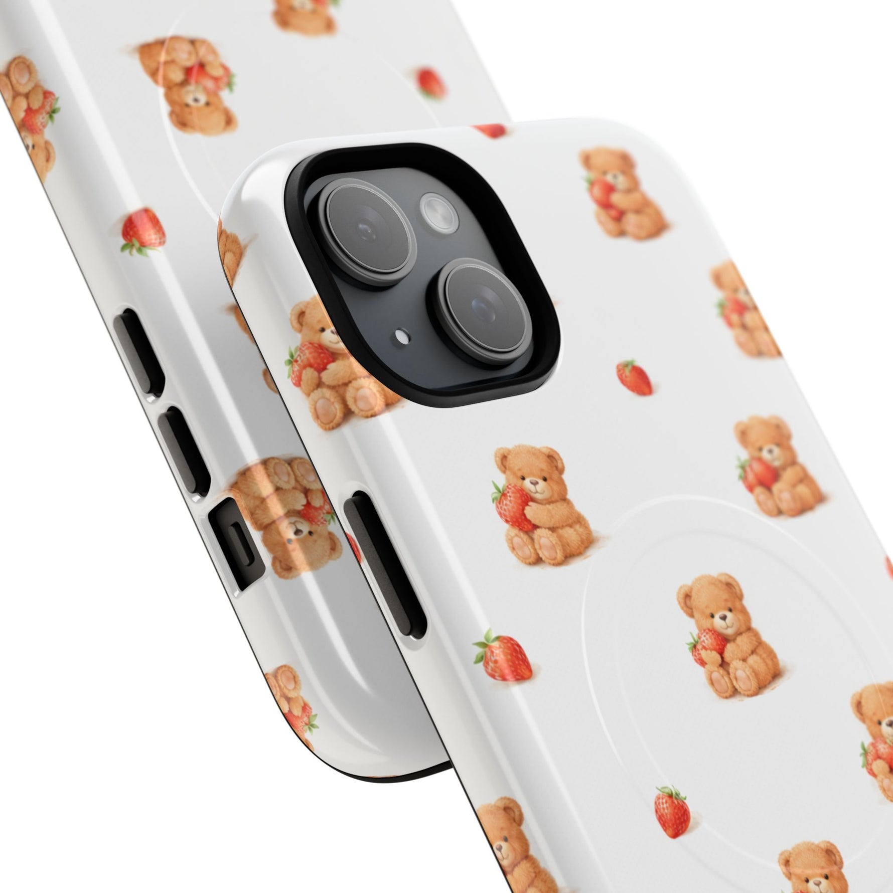 Strawberry Teddy iPhone Case with MagSafe