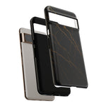 Black Marble Tough iPhone Case  Shamo's