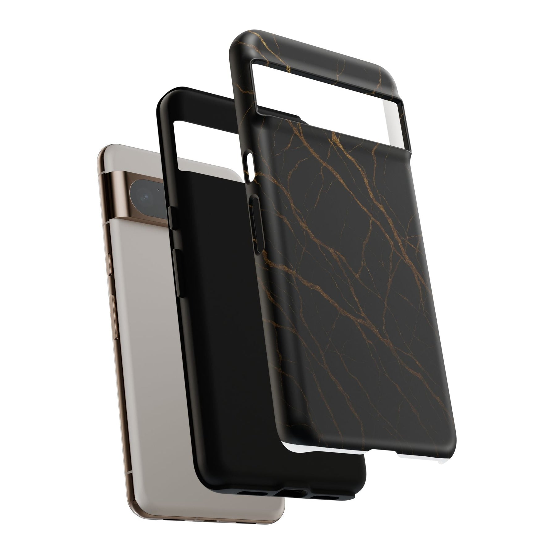 Black Marble Tough iPhone Case  Shamo's