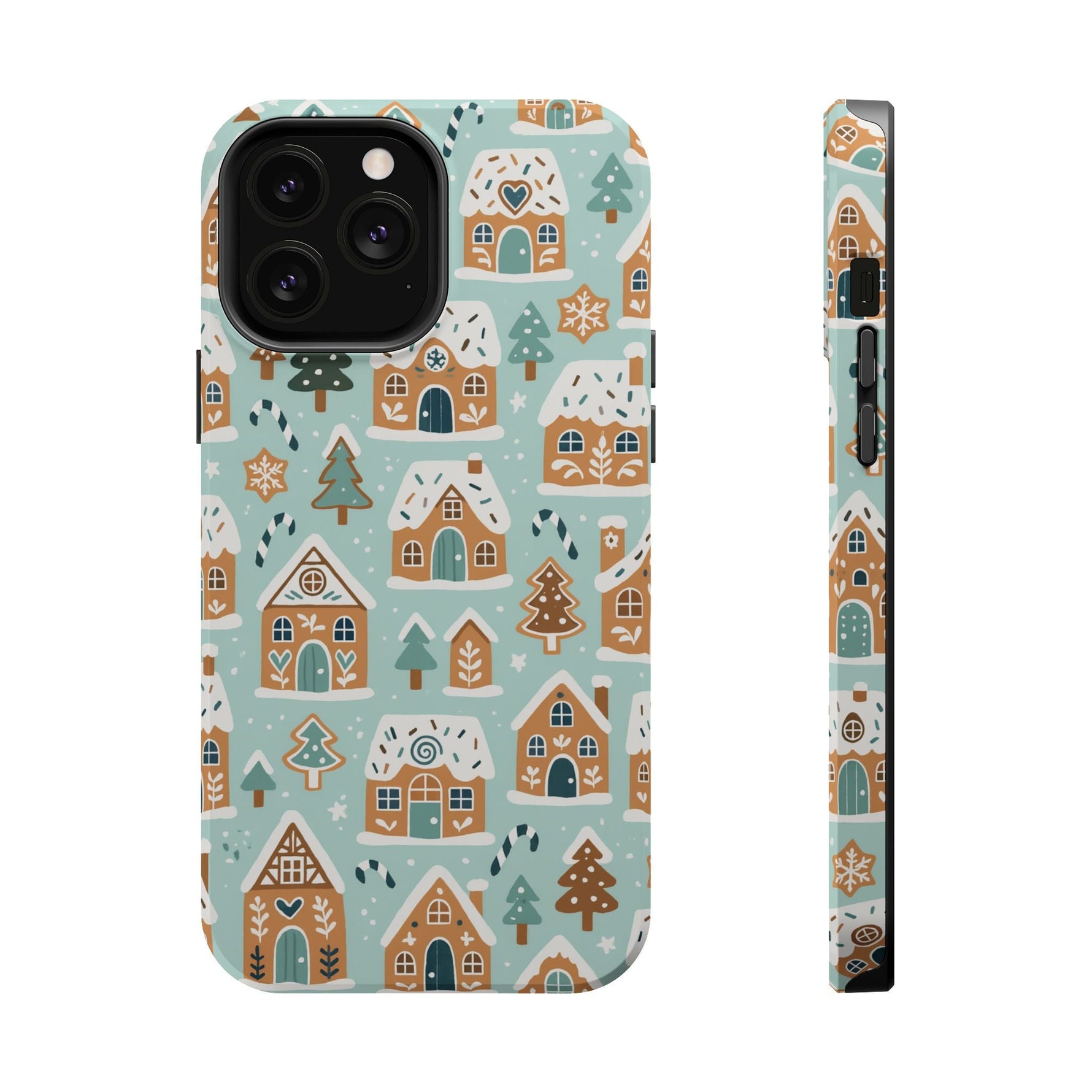 Winter Gingerbread Village Holiday Theme iPhone Case with MagSafe compatibility  Shamo's iPhone 13 Pro Max / Glossy
