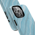 Sky Blue Marble iPhone Case with MagSafe  Shamo's