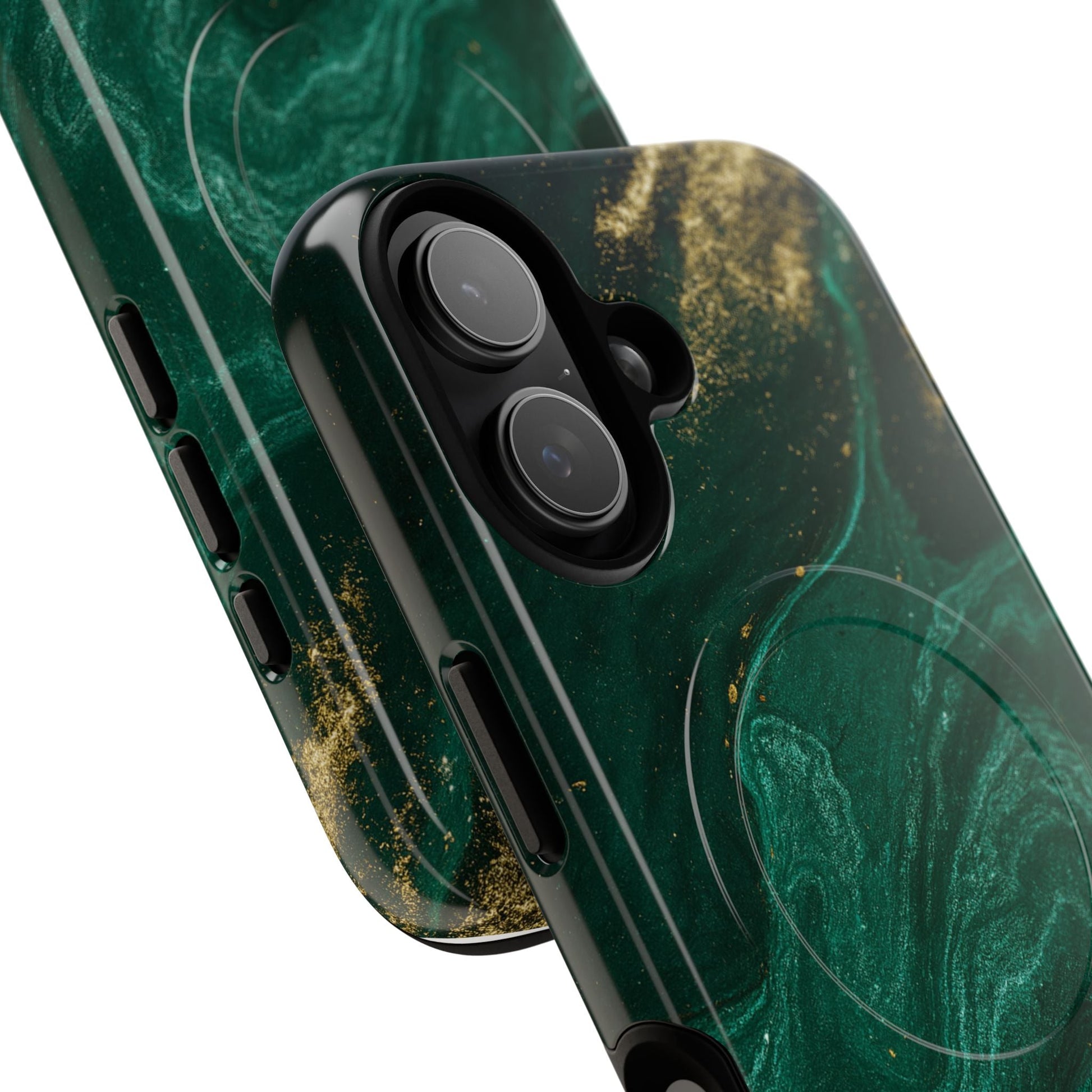 Emerald Marble with Gold Veins iPhone Case | with MagSafe  Shamo's