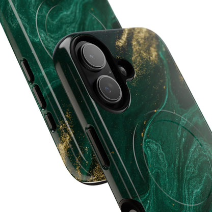 Emerald Marble with Gold Veins iPhone Case | with MagSafe  Shamo's