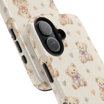 Cute Pastel Bear Impact Phone Case | Heart & Star Kawaii Pattern