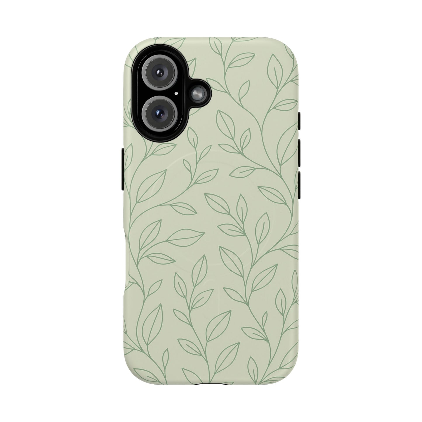 Sage Botanical Leaves Floral iPhone Case | MagSafe