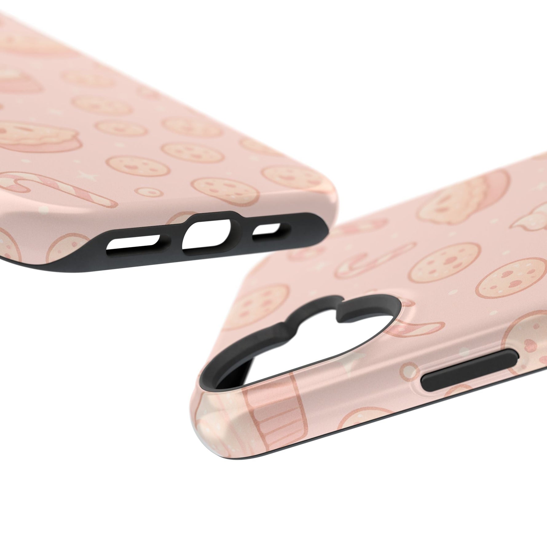 Pink Holiday Sweets Pattern (Cupcake, Pie, Candy Cane) iPhone Case with MagSafe  Shamo's