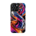 Liquid Aurora MagSafe Phone Case – Colorful Chrome-Effect Swirls | Glossy