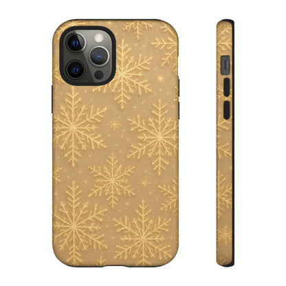 Golden Snowflake Holiday iPhone Case - Shamo's