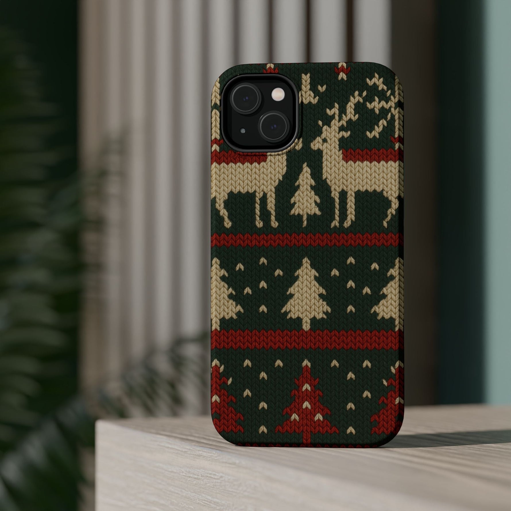 Holiday Reindeer Knit iPhone Case | compatible with MagSafe  Shamo's