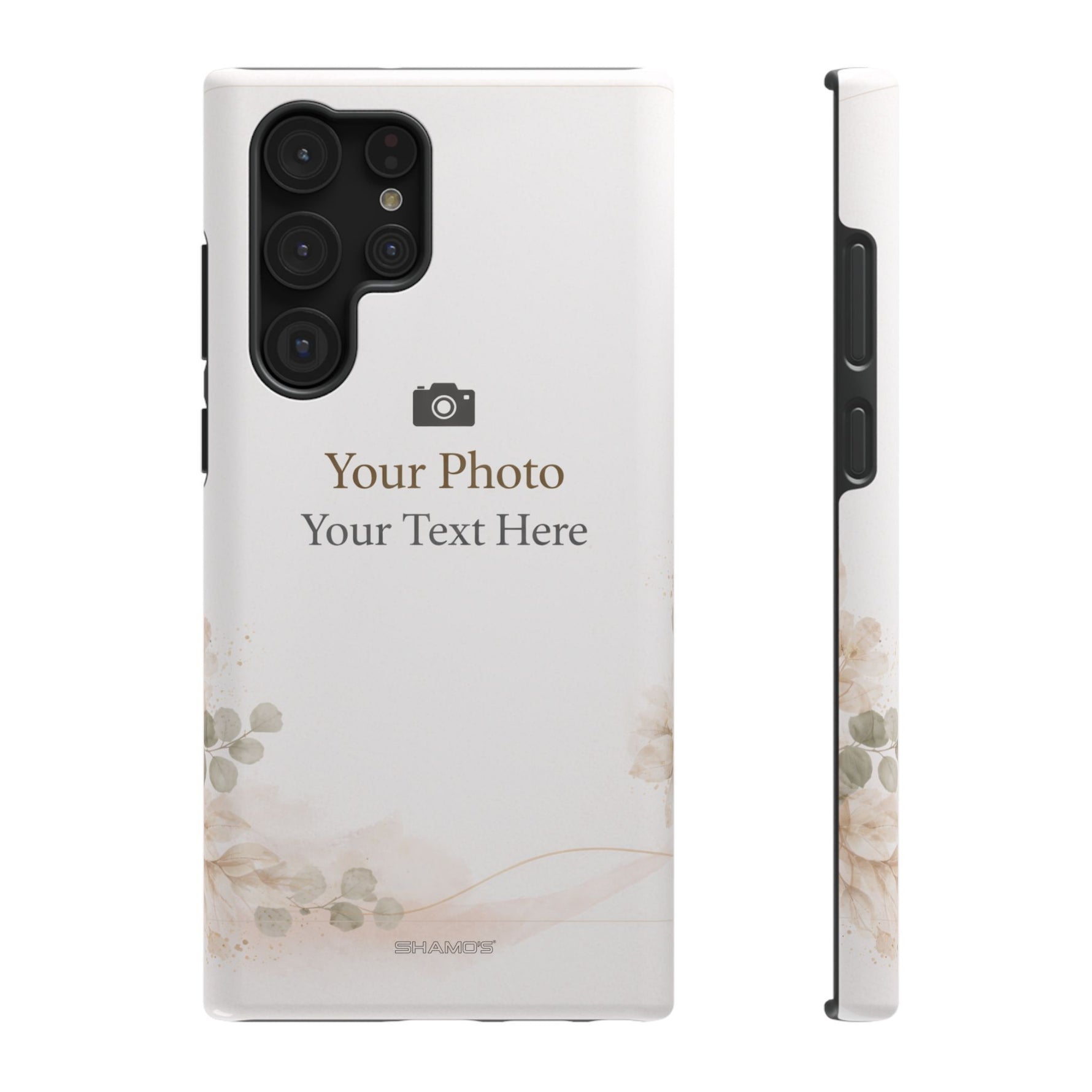 Personalizable Impact-Resistant Phone Case — Add Photo & Text - Samsung Galaxy S22 Ultra / Glossy / Without gift packaging - Shamo's