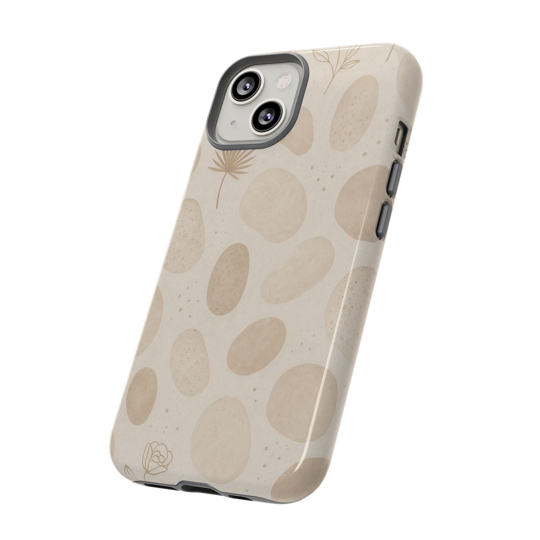 Neutral Pebble Pattern Tough iPhone Case  Shamo's