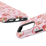 Pink Puppy Heart Pattern MagSafe Impact-Resistant iPhone Case, Valentine Phone Cover