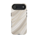 White Silk Gold Luxury iPhone Case with MagSafe - iPhone 17 Air / Matte - Shamo's