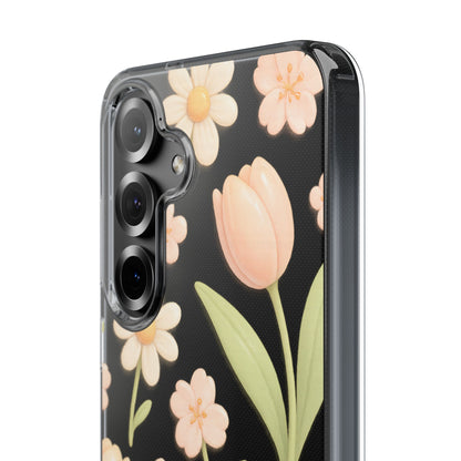 Floral Impact-Resistant Clear iPhone Case