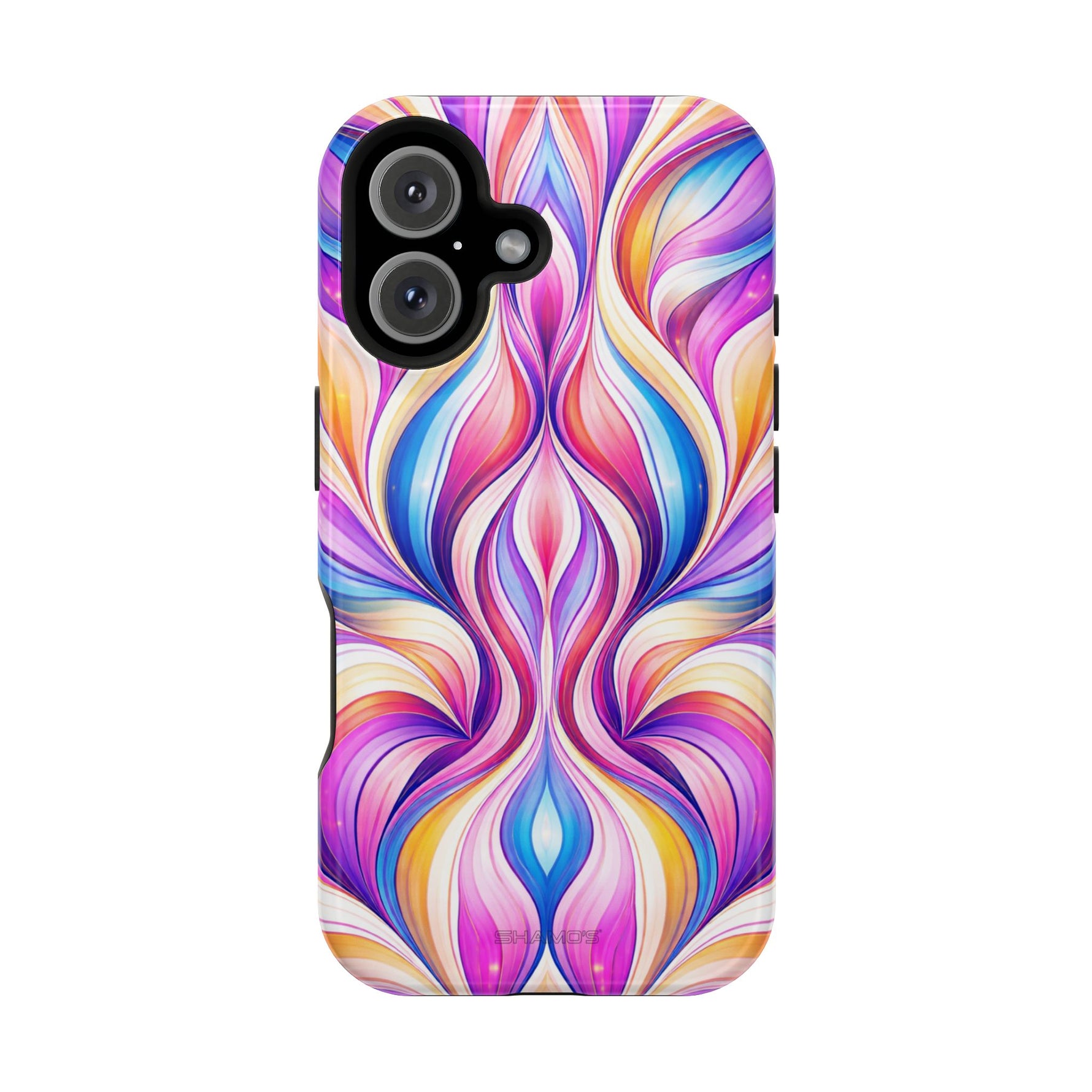 Colorful Abstract Swirl Magnetic Impact iPhone Case | MagSafe