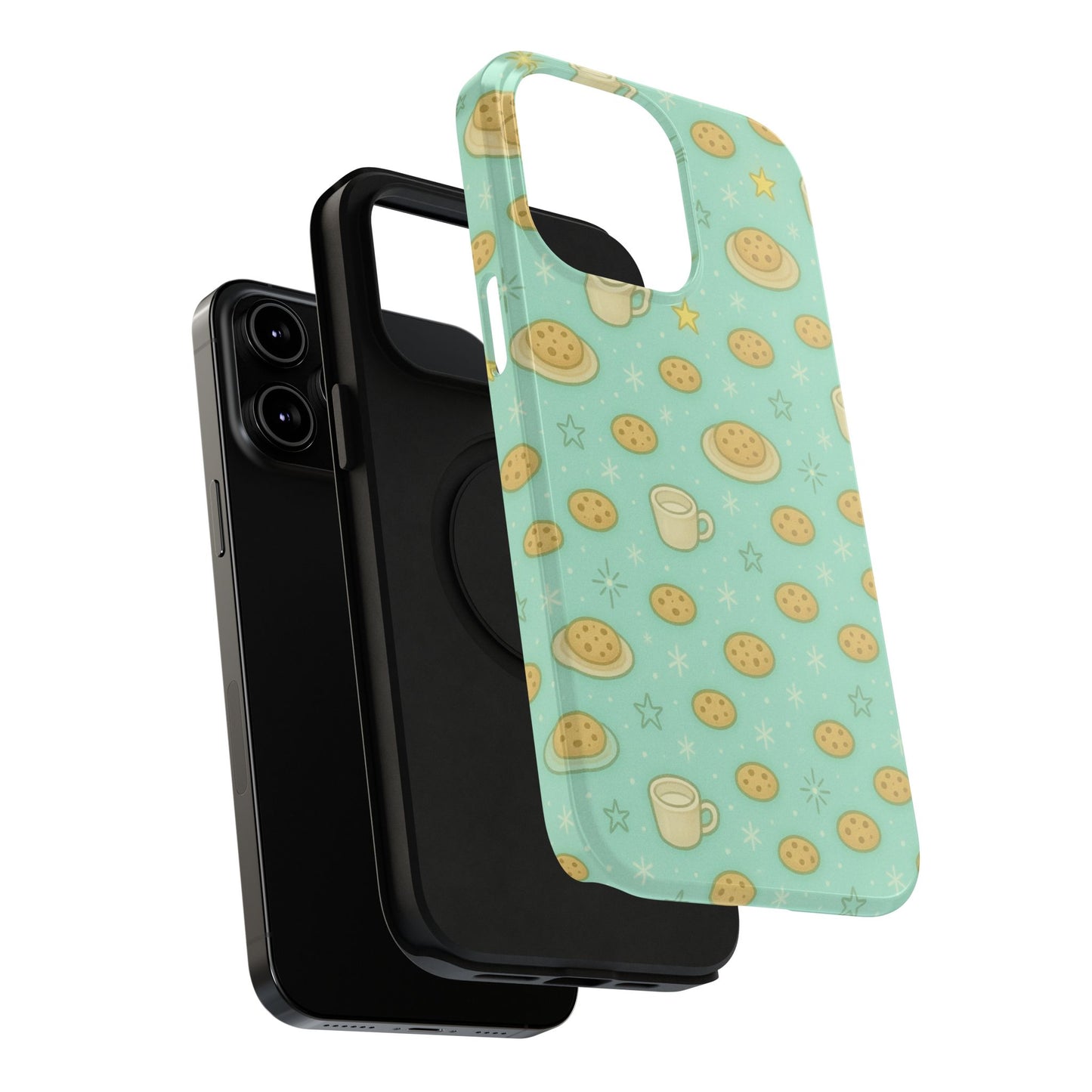 Cookie & Coffee Pattern Tough iPhone Case — Impact-Resistant