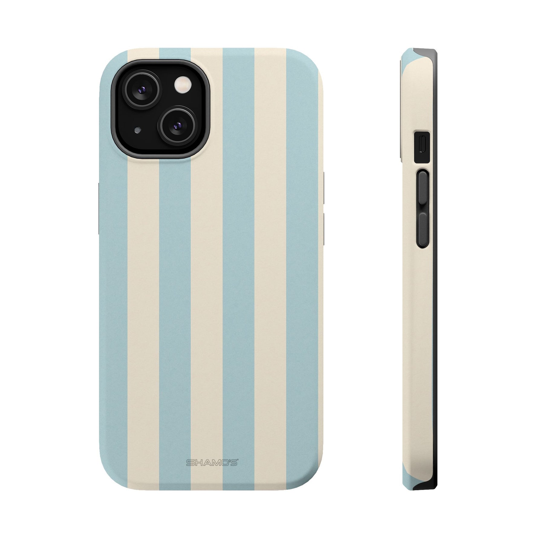 Blue Strips Pattern iPhone Case Compatible with MagSafe