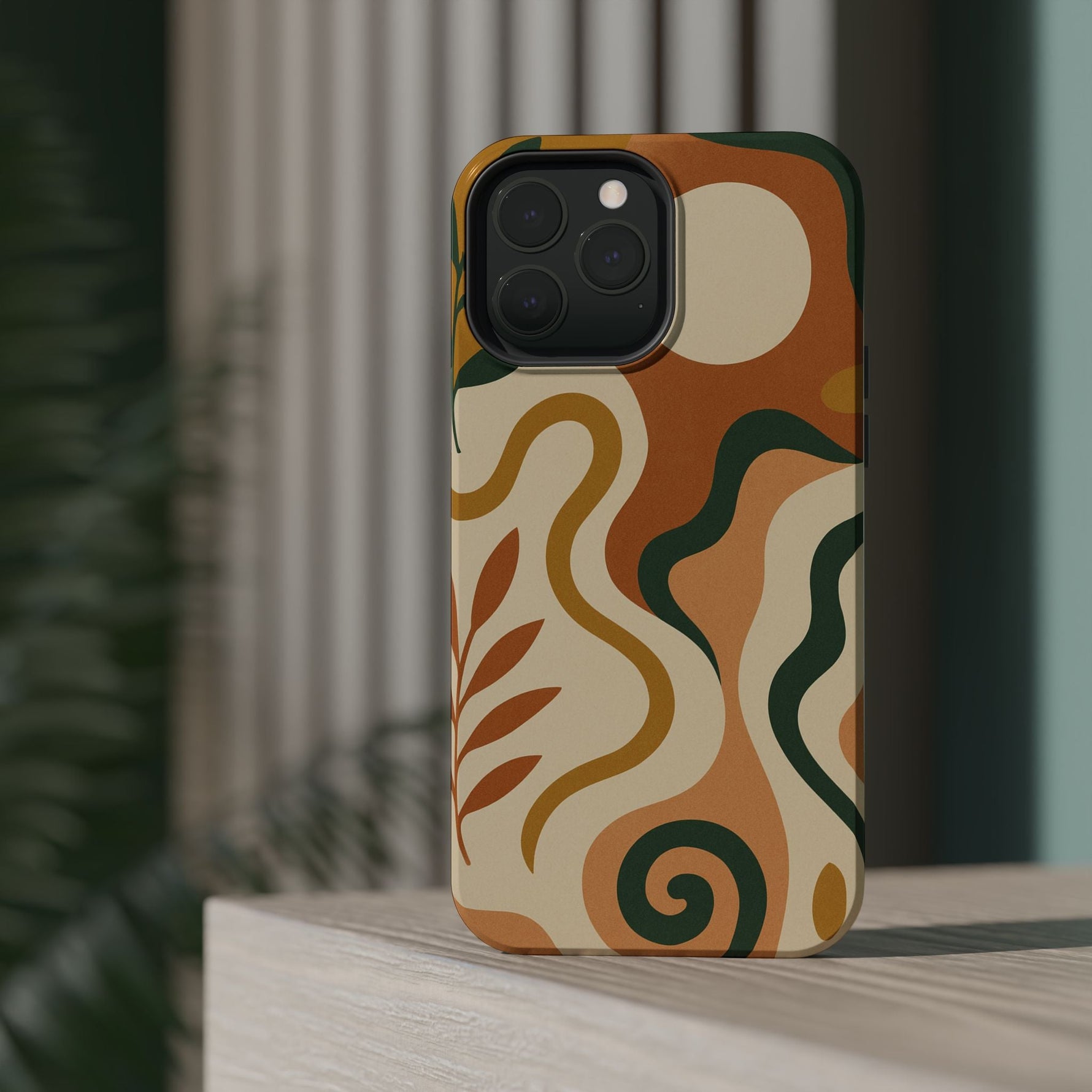Abstract Earth-Tone Impact iPhone Case — MagSafe  Shamo's