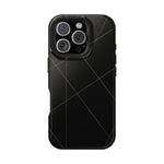 Black Geometric Design iPhone Case | MagSafe  Shamo's iPhone 16 Pro / Glossy