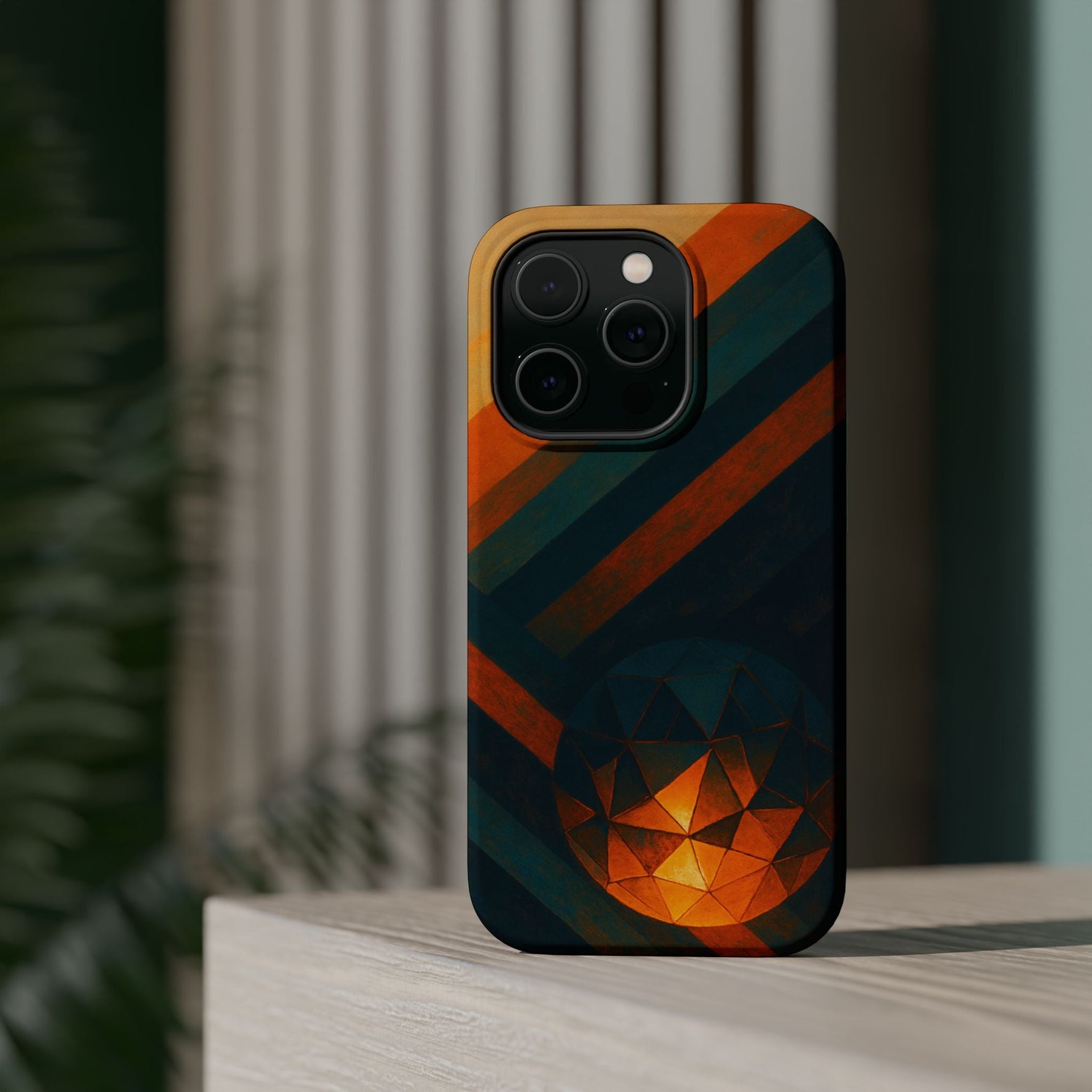 “Geometry of Becoming” Abstract iPhone MagSafe Case — Magnetic Impact-Resistant  Shamo's