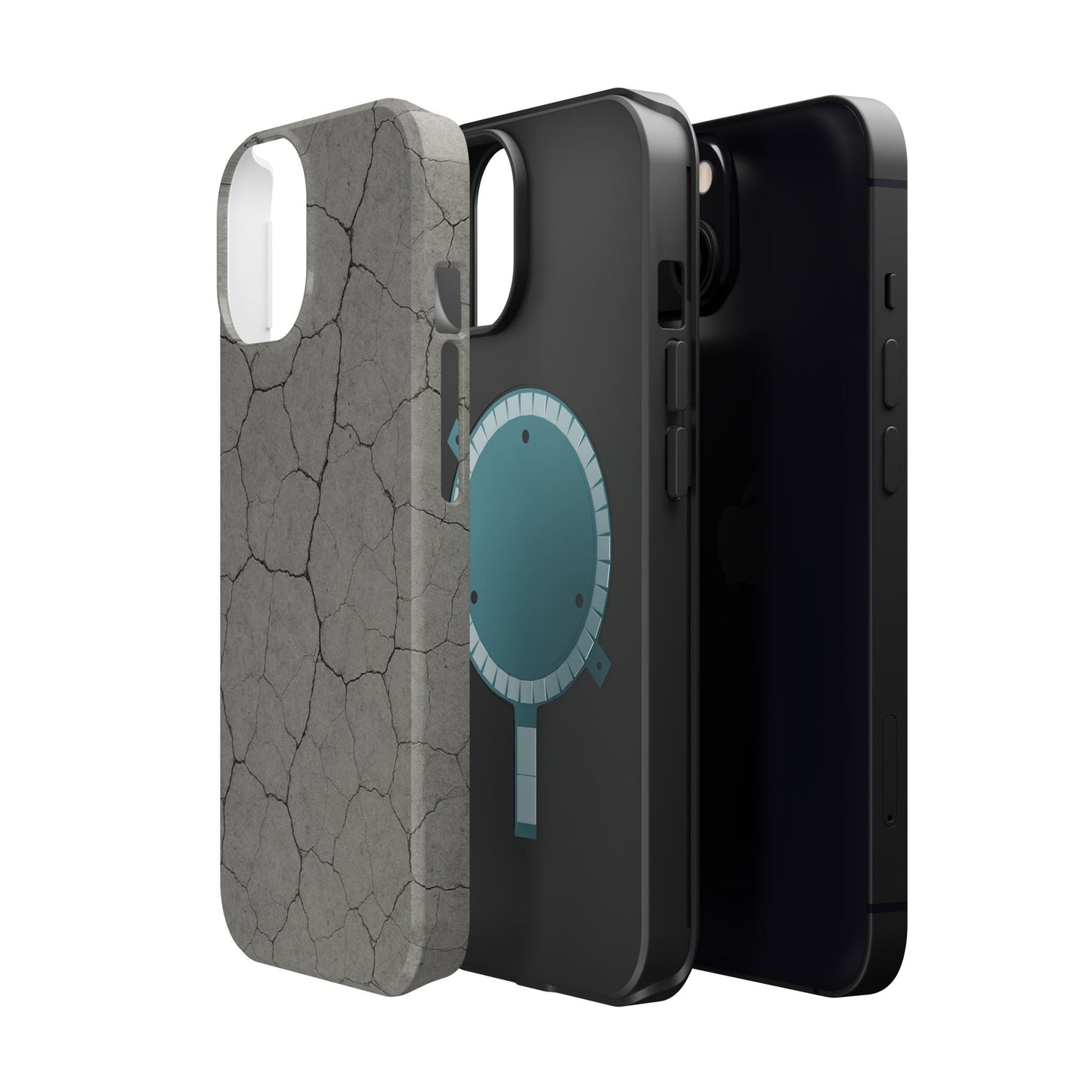 Cracked Concrete Texture iPhone Case with MagSafe compatibility  Shamo's